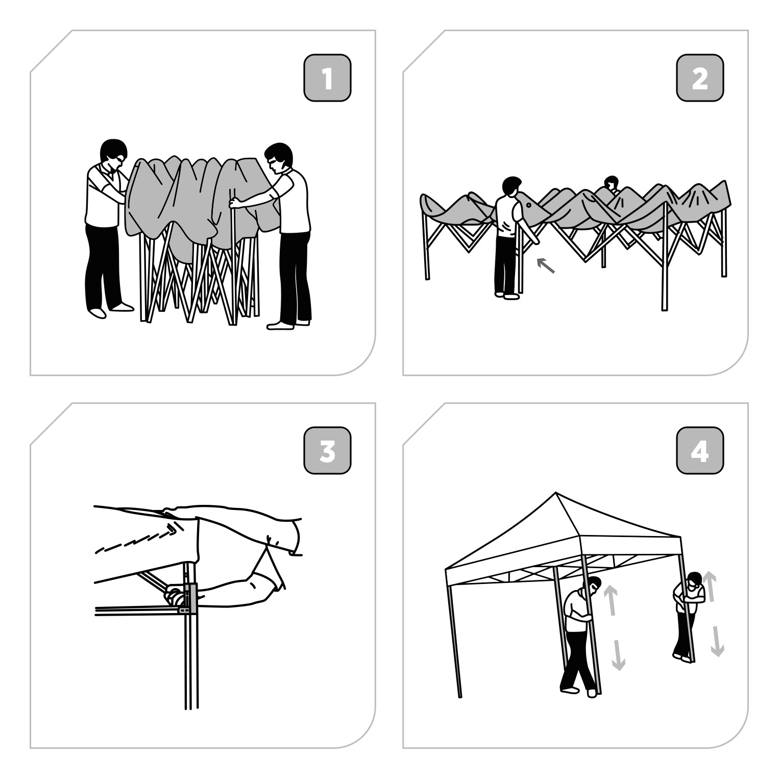 Pop Up Tält 2×2m– Perfekt för marknader, fester & camping! Partitält/ Vattentätt - Bild 5